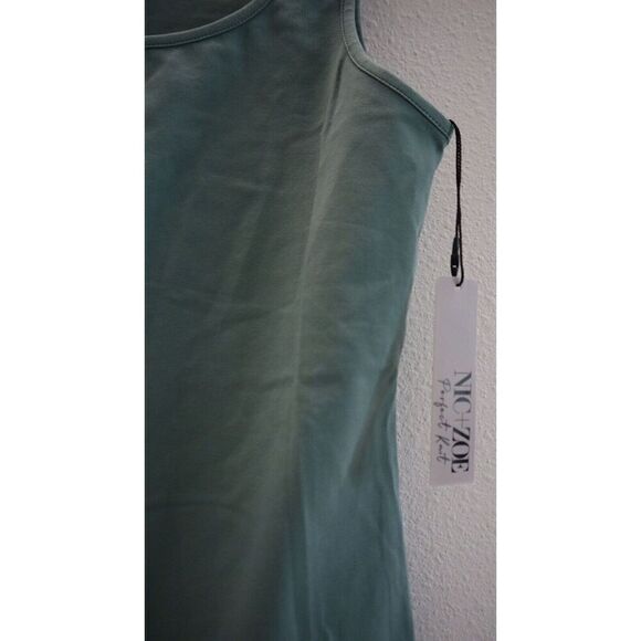 Nic + Zoe F221030 Women's Sz XS Juniper Green Perfect Knit Shirttail Tank Top - Picture 5 of 10